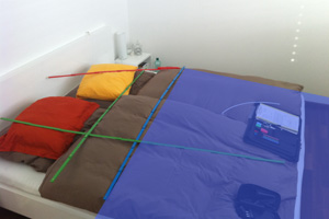 Interference fields caused by water veins in the bed