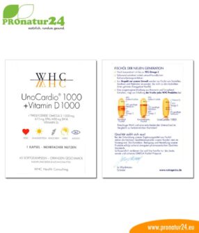 WHC UnoCardio 1000 + vitamin D 1000 (OMEGA-3 fatty acids), 60 Softgels 8 WHC UnoCardio 1000 + vitamin D 1000 (OMEGA-3 fatty acids), 60 Softgels