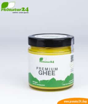 PREMIUM GHEE. Ayurvedic clarified butter made out of 100% hay milk (AT pasture grazing certified). Perfect for low-carb and ketogenic diets.