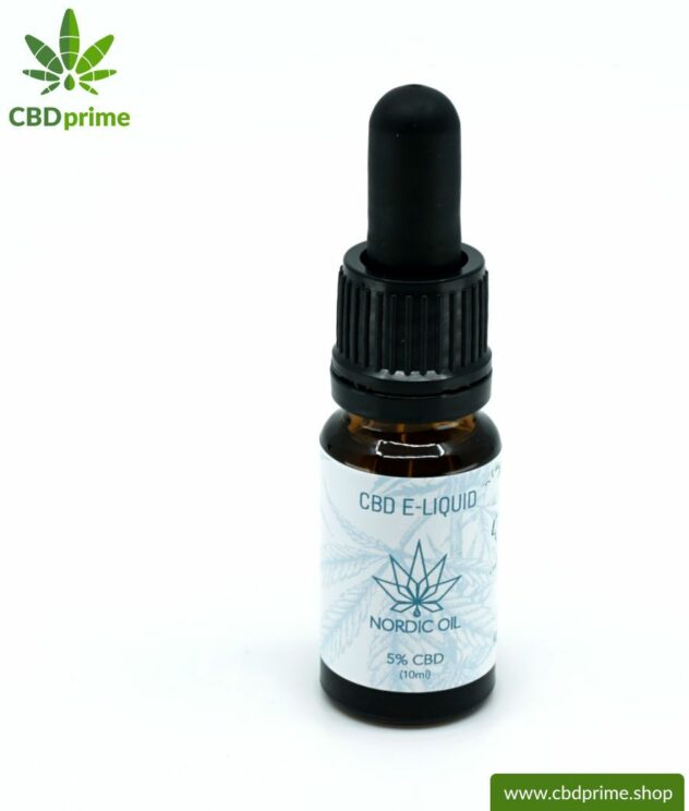 CBD E-LIQUID of cannabis plant with 5 % and 100 mg CBD, respectively. Without THC. For e-cigarettes and electric pipes. Suitable for nonsmokers!