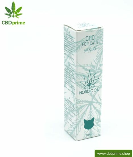 CBD HEMP OIL for CATS and KITTENS. Positive effect for cats with 4% CBD content. Without THC. Biologically produced by Nordic Oil.