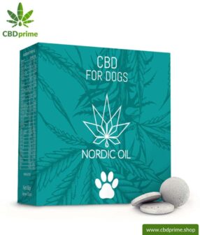 CBD TREATS for DOGS and PUPPIES. Feed supplement in the form of tablets for dogs. 176 mg CBD in 55 lozenges. Without THC.