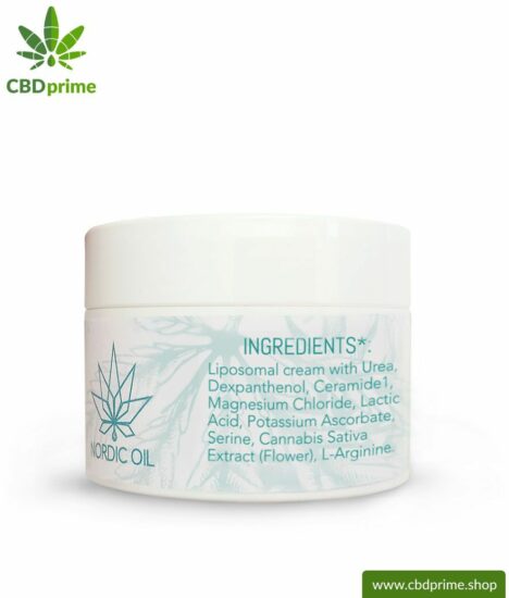 IDUN CBD moisturizer. Skin cream for optimal hydration with the power of cannabis plant. Without THC. Vegan.