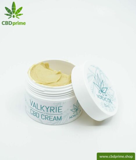 VALKYRIE CBD skin cream. Support and help with ACNE also with the power of cannabis plant. Without THC. Vegan.