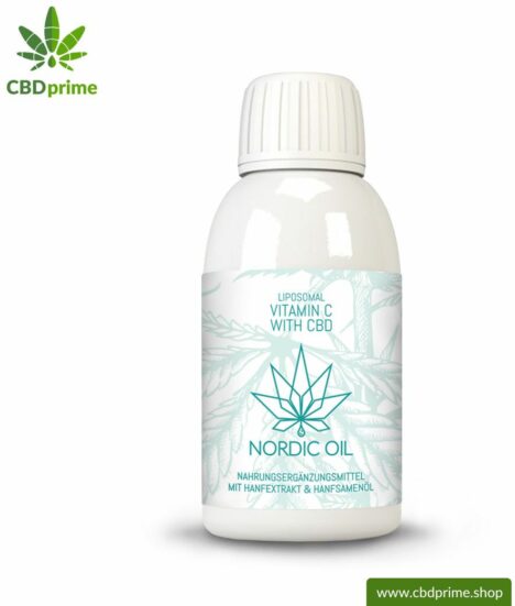 Liposomal Vitamin C with CBD (90 mg CBD). Ideal for one month with 30 servings of 3 mg CBD each.