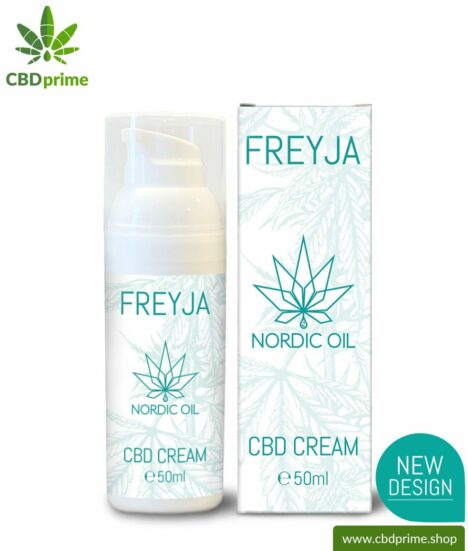 FREYJA CBD skin cream. Supports and helps with ECM (eczema / skin inflammation) with the power of the cannabis plant. Vegan.