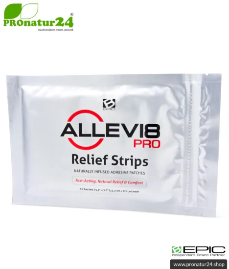 ALLEVI8 PRO Energy Strips | Latest tape technology with 15 pieces per package | +1 piece per order as gift to get to know | ORIGINAL Relief Strips from creator Dr. Kim, Korea / B-EPIC