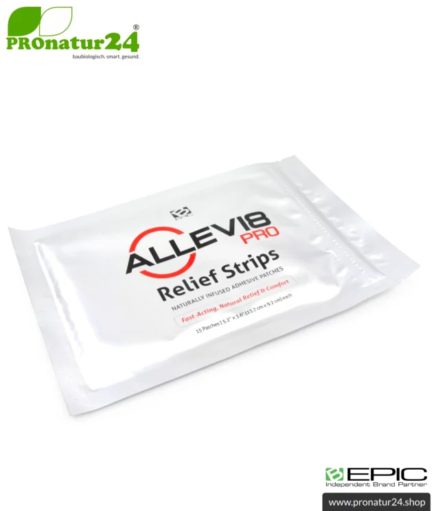 ALLEVI8 PRO Energy Strips | Latest tape technology with 15 pieces per package | +1 piece per order as gift to get to know | ORIGINAL Relief Strips from creator Dr. Kim, Korea / B-EPIC